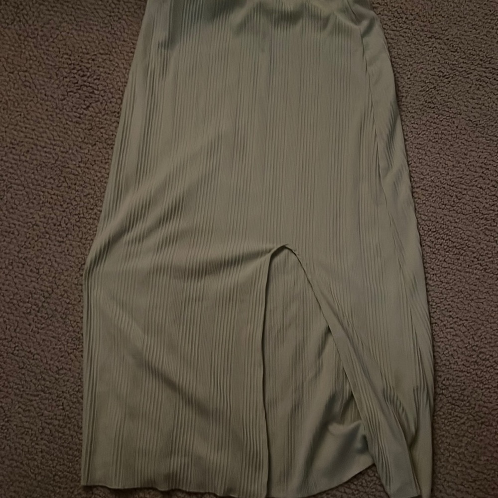 Green Skirt with slit